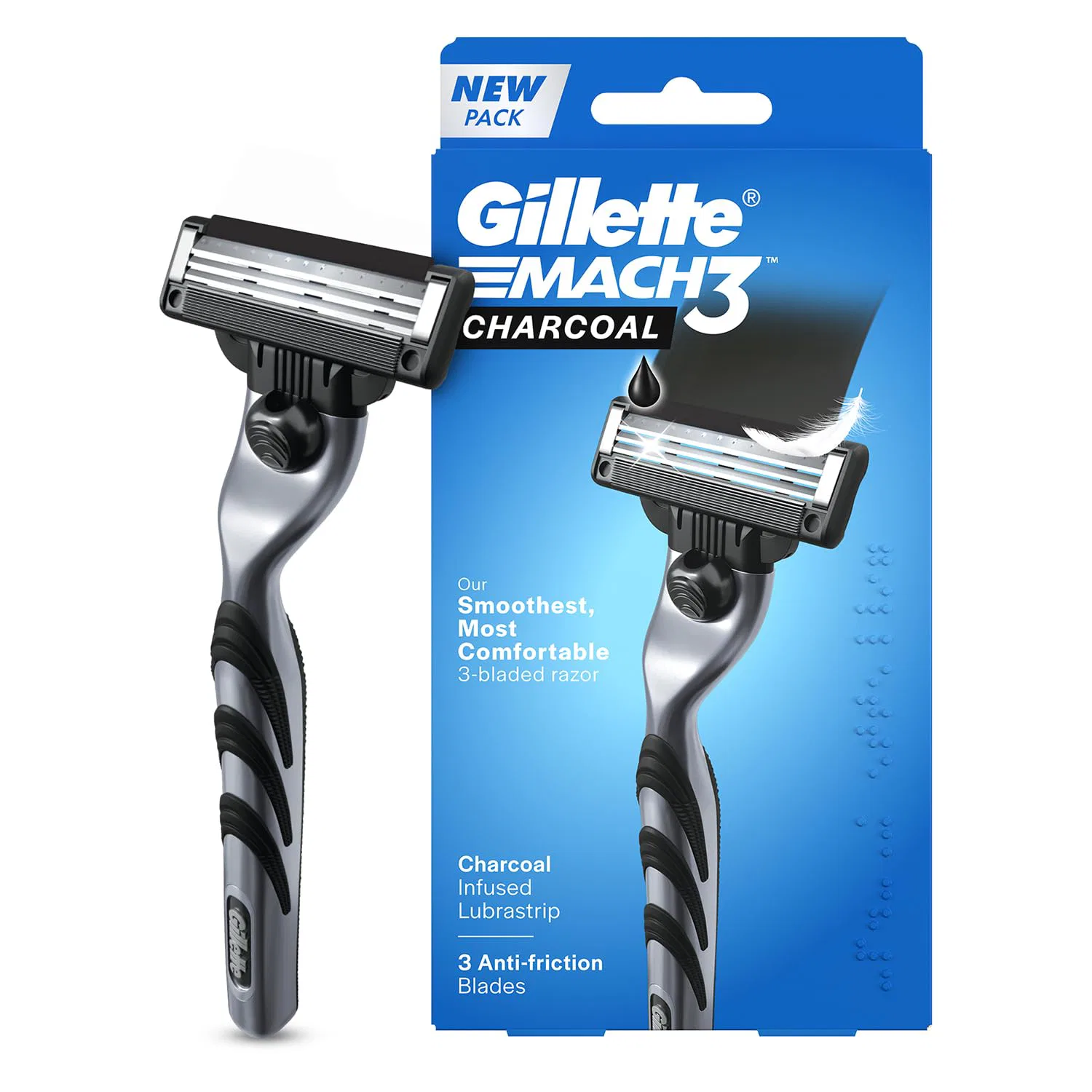 Gillette Mach3 Charcoal Razor -1N