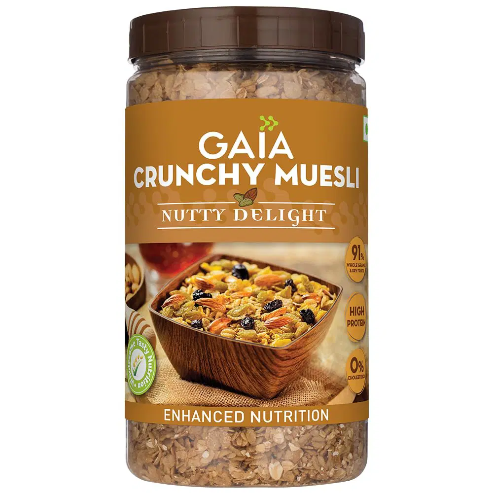GAIA Nutty Delight Crunchy Muesli 1 kg jar