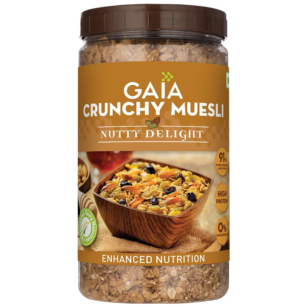 GAIA Nutty Delight Crunchy Muesli 1 kg jar