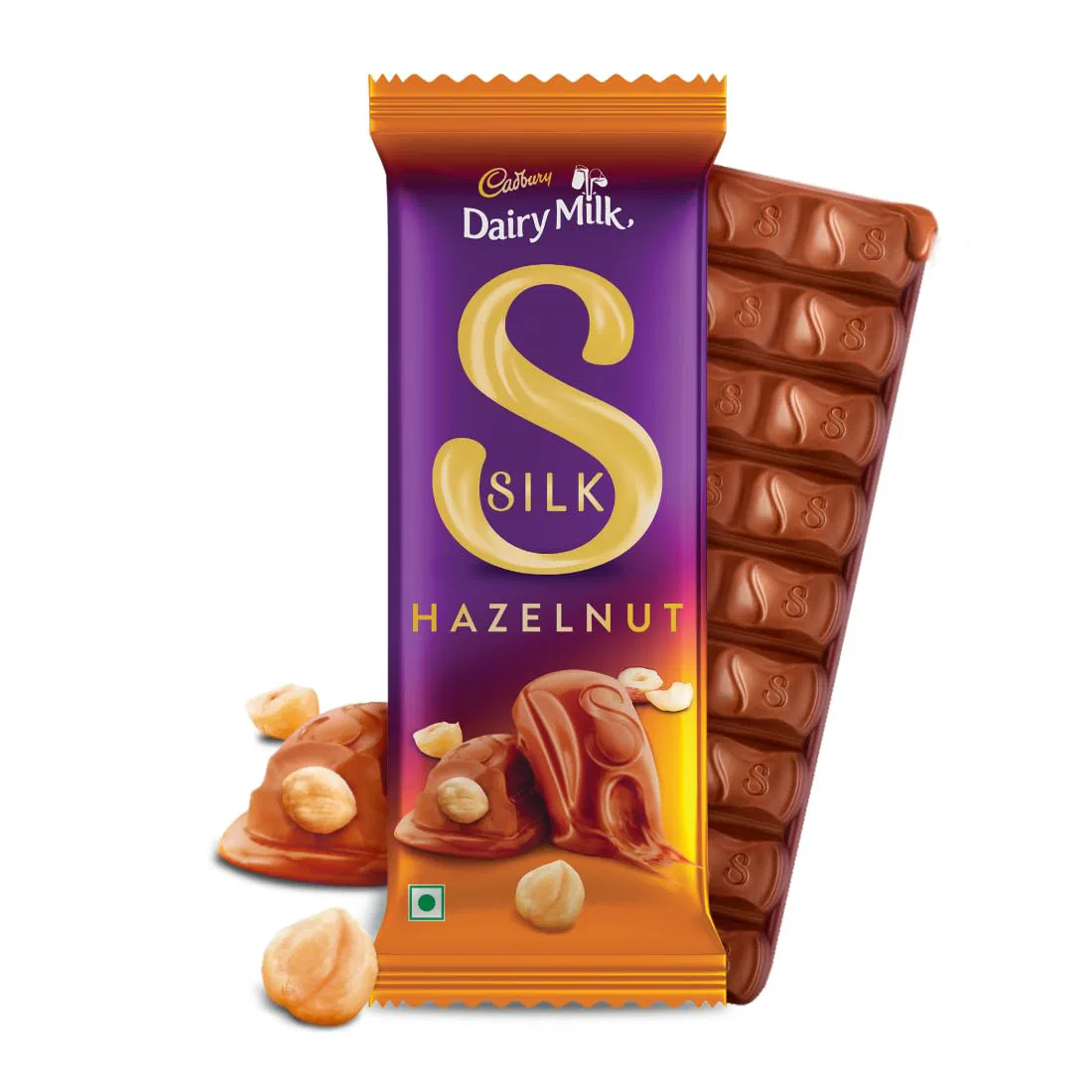 Cadbury Dairy Milk Silk Hazelnut Chocolate Bar,134 Gram
