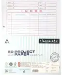 Classmate 70 GSM Project Paper One Side Ruled (Single Line/Blank) 50 Sheets – image 1