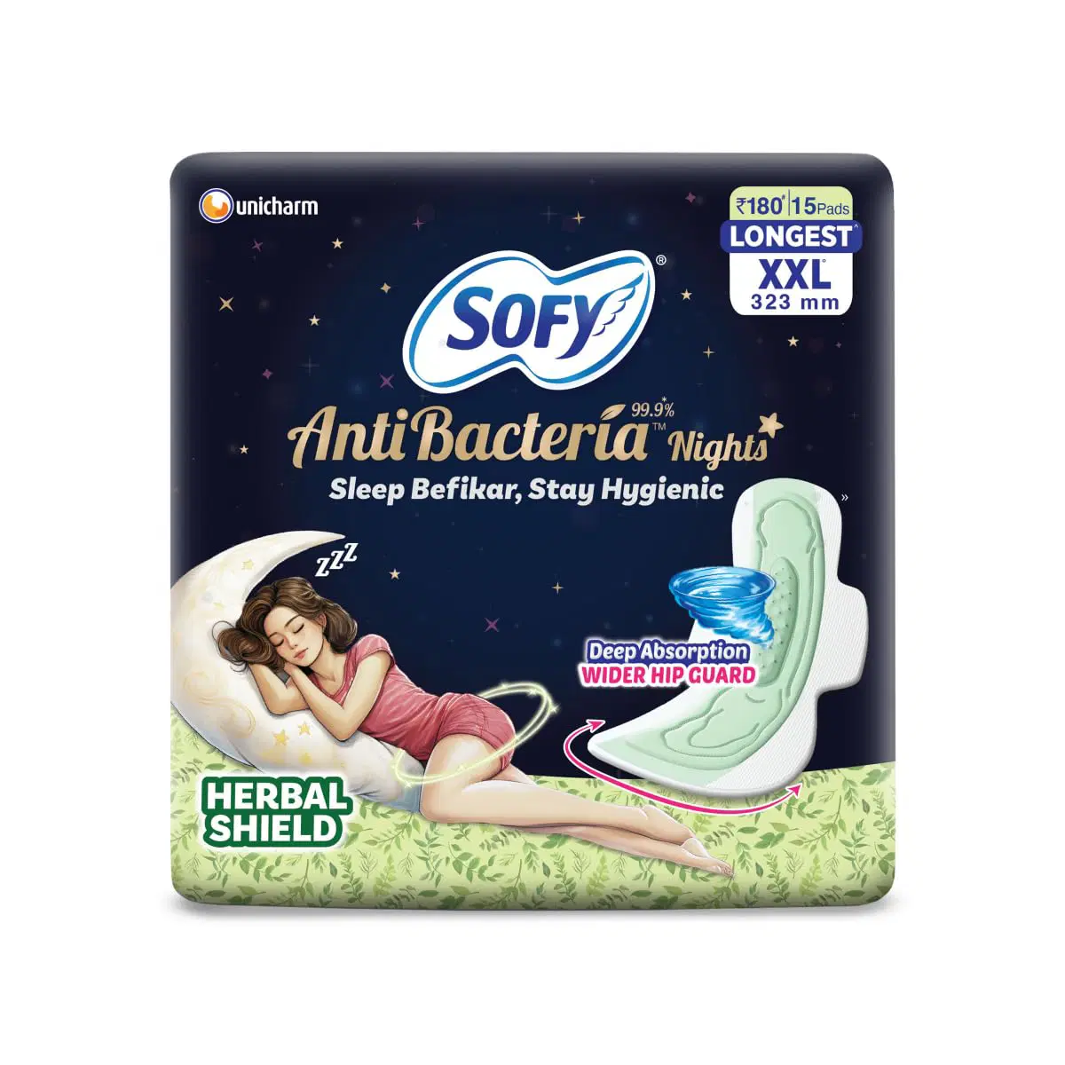 Sofy Women Anti Bacteria Longest XXL 15Pads