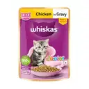 Whiskas Junior Kitten (2-12 Months) Wet Cat Food, Chicken in Gravy, 80 g – image 1