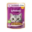 Whiskas Adult (1+ Years) Wet Cat Food, Salmon in Gravy, 80 g – image 1