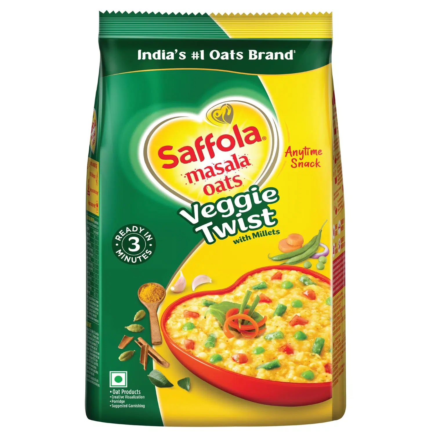 Saffola Masala Oats| Veggie Twist -500gm