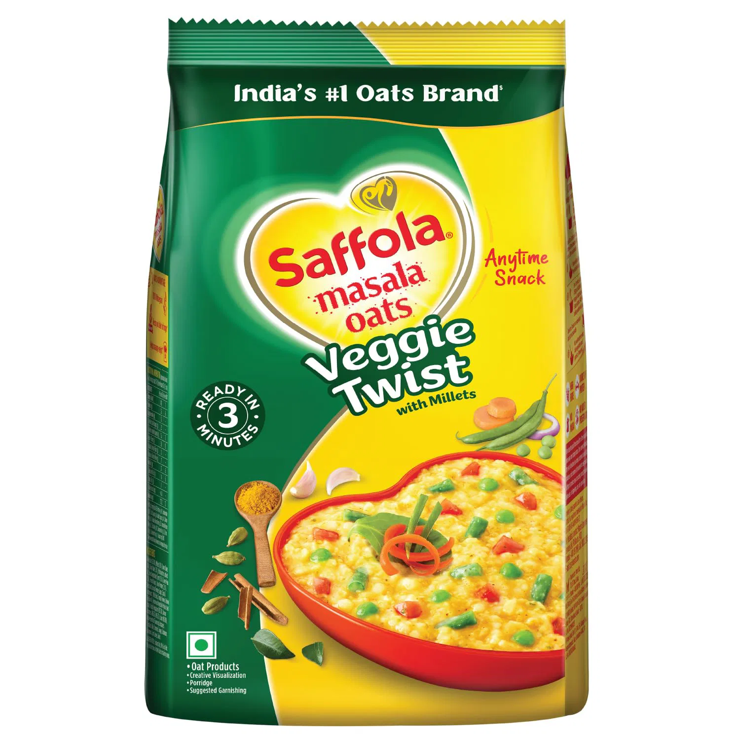 Saffola Masala Oats| Veggie Twist -500gm