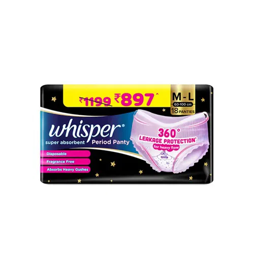 Whisper Super Absorbent Period Panty (M-L) 18Panties