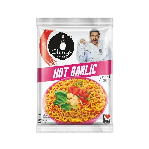 Chings Scret Hot Garlic Instant Noodles Pouch