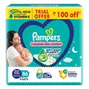 Pampers Complete Skin Comfort Pants, Anti-Rash Blanket, New Born(NB) 88 Count, Upto 5kg – image 1