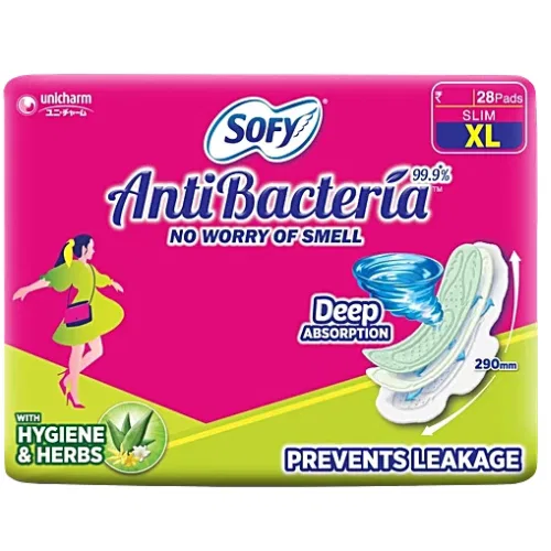 Sofy Anti-Bacteria Sanitary Pads - XL, 28 pcs Pouch