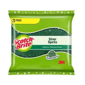 Scotch Brite Scrub Pad Silver Sparks 3M