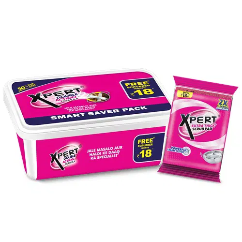 Xpert Double Action Formula Tub - With Free Scrubber Worth Rs.18