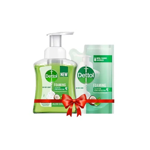 Dettol Foaming Pump Handwash With Free Refill Aloe Coconut 250ml+200ml Free