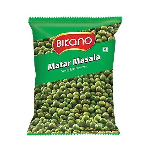 Bikano Matar Masala Crunchy Spicy Green Peas 55gm