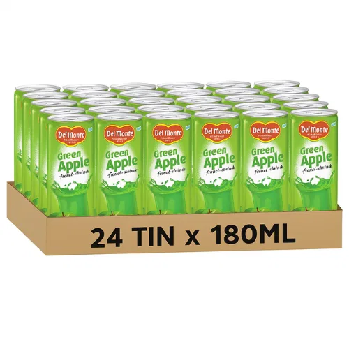 Del Monte Green Apple, Crate Of 24 Tins -180ml