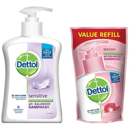 Dettol Sensitive PH Balanced Handwash + Free 175ml Skincare Refill