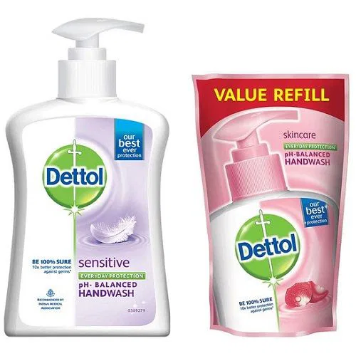 Dettol Sensitive PH Balanced Handwash + Free 175ml Skincare Refill