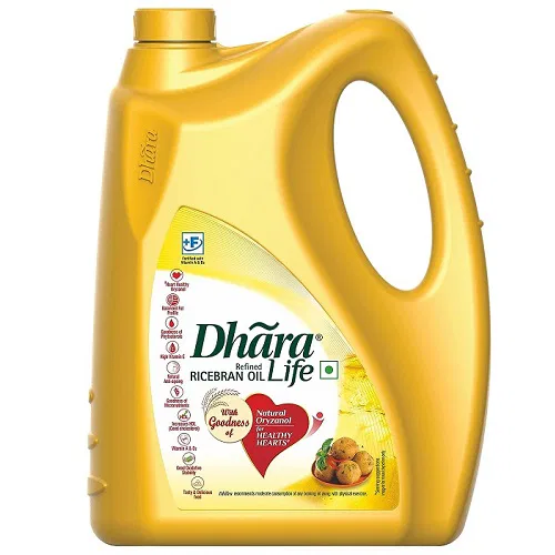 Dhara Rice Bran Refined Oil -5ltr