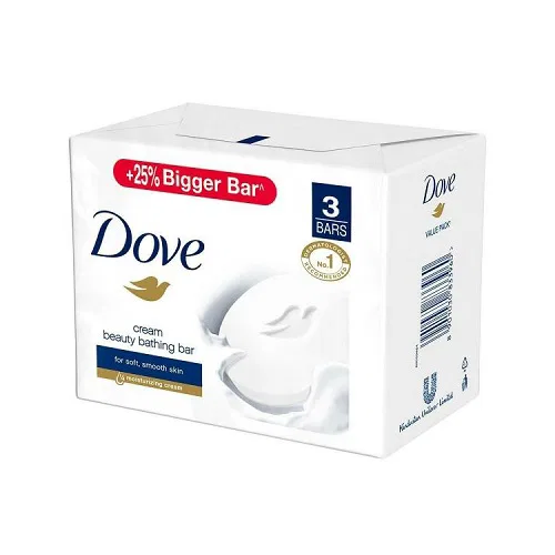 Dove Cream Beauty Bathing Bar Soap, (Pack of 3)