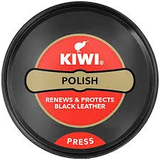 Kiwi Polish Tin Black Leather
