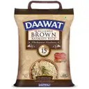 Daawat Brown, Cooks in 15-minute, Full Bran Intact, Fibre-Rich Basmati Rice, 5 Kg – image 1