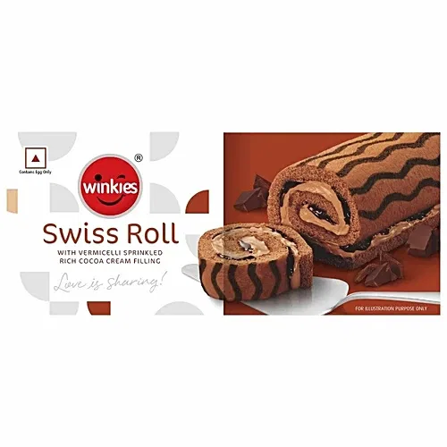 Winkies Swiss Roll Cake - Chocolate, 165 g