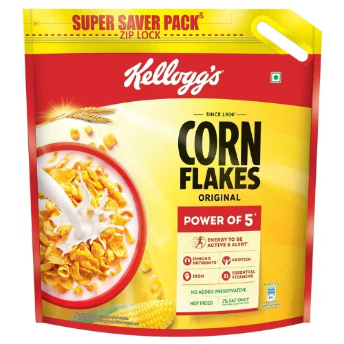 Kellogg's Corn Flakes Original 1.2kg | Power of 5: Energy, Protein, Iron, IMMUNO NUTRIENTS, Vitamins B1, B2, B3 & C| Corn Flakes, Breakfast Cereal