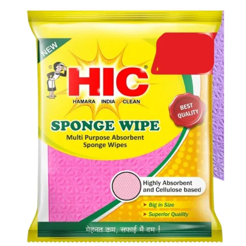 HIC Sponge Wipe resuable and Washable Sponge Wipes - Pack of 1