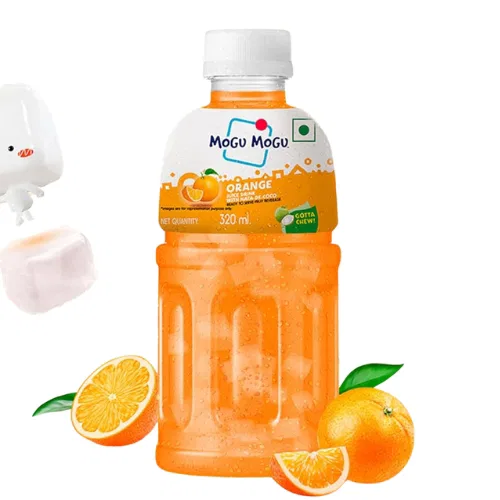 Mogu Mogu Orange Juice Drink with Nata de Coco Jelly 320ml