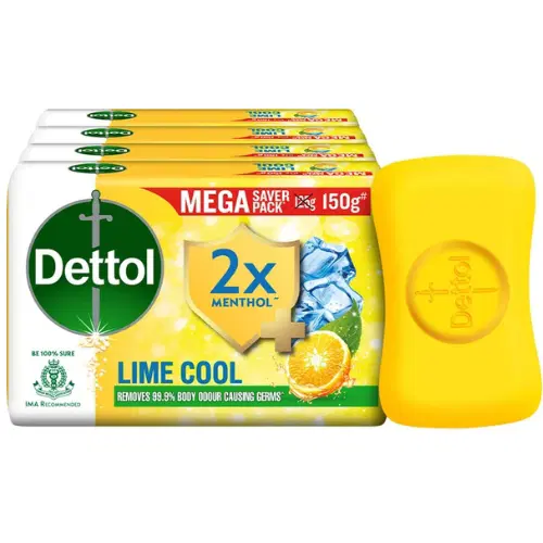 Dettol Lime cool with long lasting freshness  (4 x 150 g)