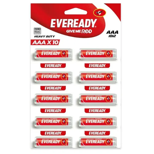 Eveready AAA Heavy Duty Batteries - 10 Pieces (Red)