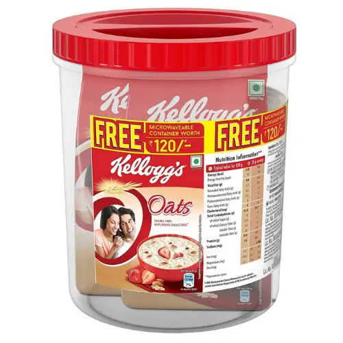 Kellogg’s Oats Pack of 2 – 425 Grams each get Free Jar