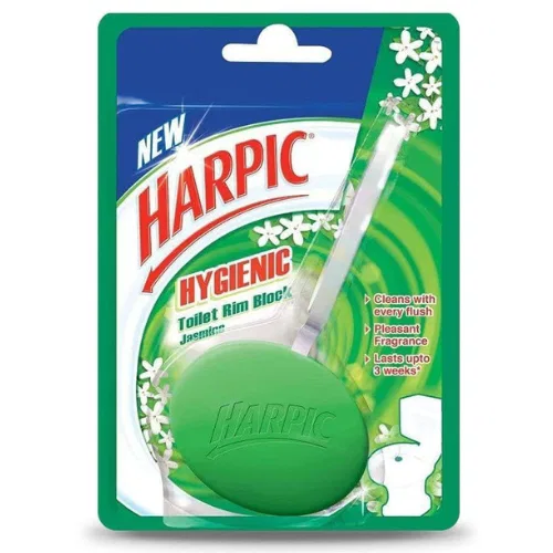 Harpic Hygienic Toilet Cleaner Rim Block, Jasmine - 26 g | India's # 1 Toilet Cleaner