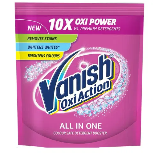 Vanish All in One Powder Detergent Booster - 200 g | Removes Stains, Whitens Whites and Brightens Colors