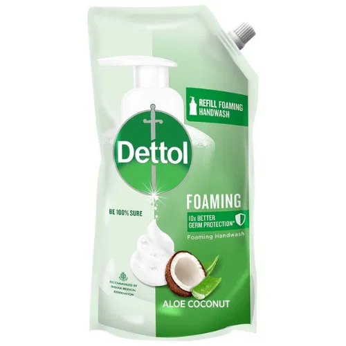 Dettol Foaming Handwash Refill - Aloe Coconut, 700ml | Rich Foam | Moisturizing Hand Wash | Soft on Hands