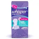 Whisper Clean and Fresh Daily Liners 20 Count Sanitary pads for women – image 1