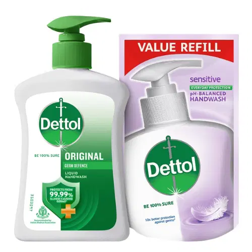 Dettol Liquid Handwash (Original) - 200 ml with Free Liquid Handwash - 175 ml