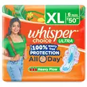 Whisper Choice Sanitary Pads for Women, XL, 6 Napkins – image 1