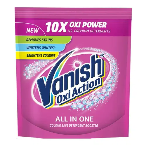 Vanish All in One Powder Detergent Booster - 100 g | Removes Stains, Whitens Whites and Brightens Colors