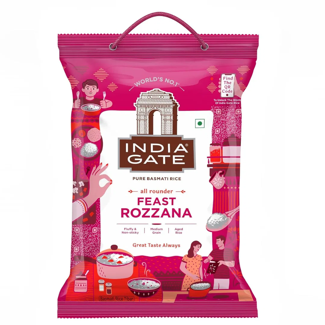 INDIA GATE Feast Rozanna, Premium Basmati Rice -5kg