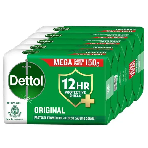 Dettol Original Bathing Soap Bar- 150gm (Pack Of 4)