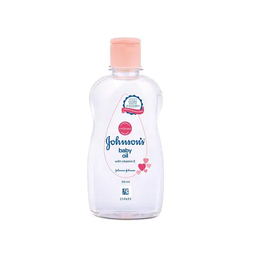 Johnson's Non-Sticky Baby Oil with Vitamin E for Easy Spread and Massage