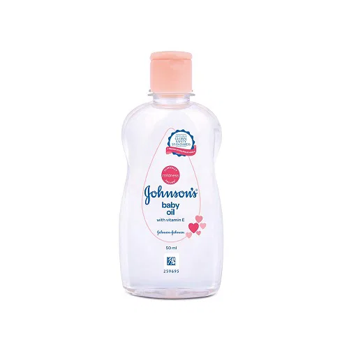 Johnson's Non-Sticky Baby Oil with Vitamin E for Easy Spread and Massage