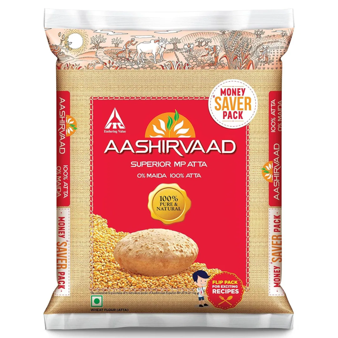 Aashirvaad Superior MP Atta, 100% Whole Wheat Flour, 0% Maida