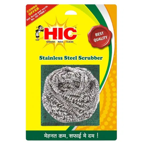 HIC Stainless Steel Scrubber 15g with free Green Nylon Scrub Pad