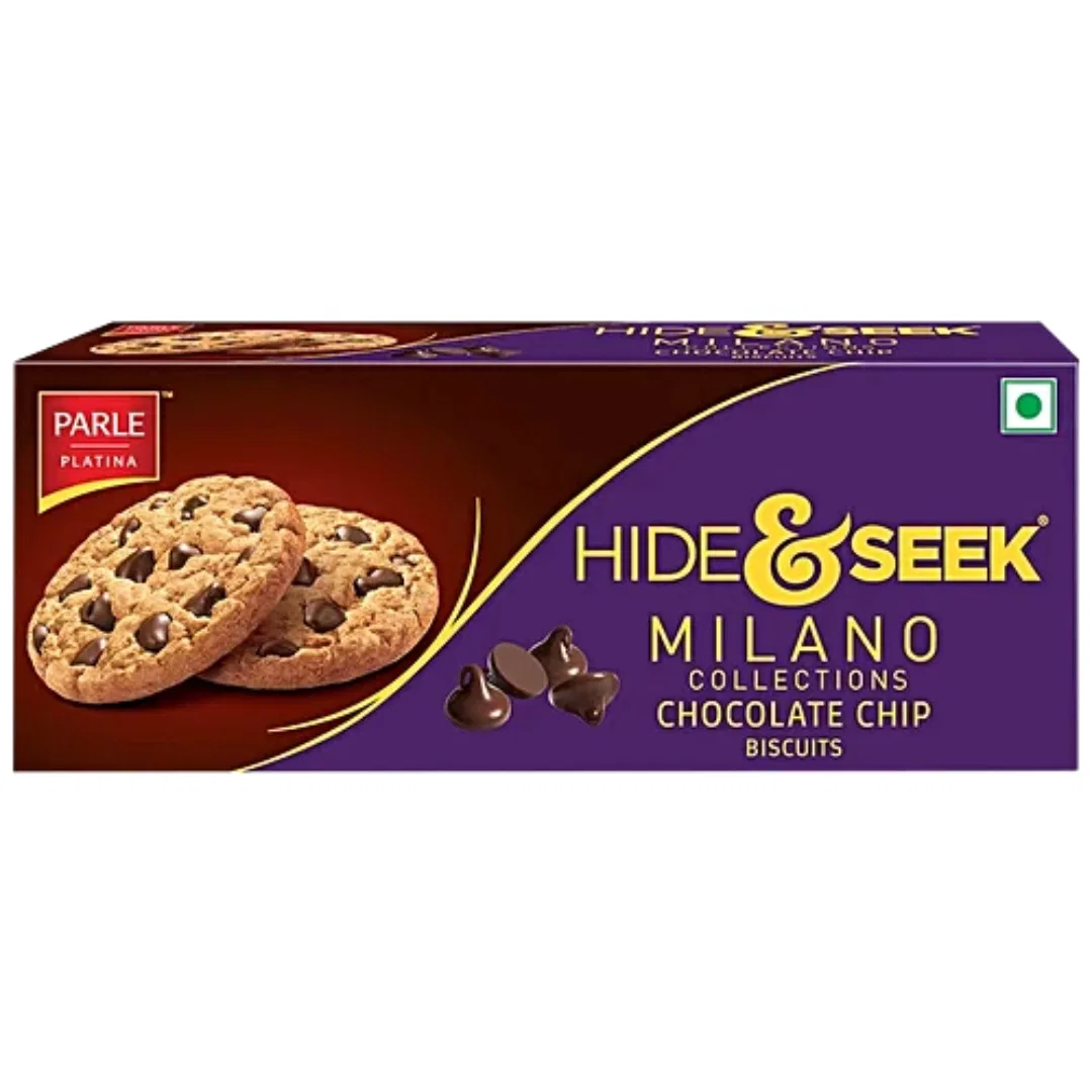 Parle Platina Hide & Seek Milano Collections Chocolate Chip Biscuits, 75 g