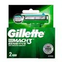 Gillette Mach3 Sensitive With Indicator Lubrastrip 2N Cartrides – image 1