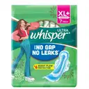 Whisper Ultra Clean Sanitary Pads for Women, XL+ 7 Napkins – image 1