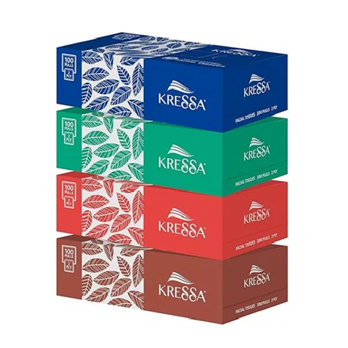Kressa Facial Tissues 4-in1-Pack (400Pulls) 2PLY