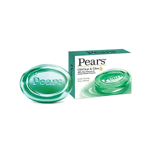 Pears Oil-Clear Glow 98% Pure Glycerin & Lemon Flower Extracts Bathing Bar 75gm